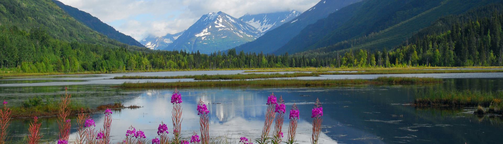 mountains and a lake