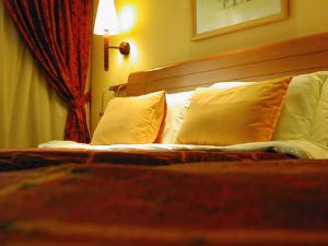 close up view of bed